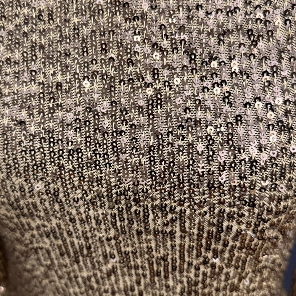 Free People Gold Sequin Long Sleeve Top Size S NWT - Picture 5 of 8